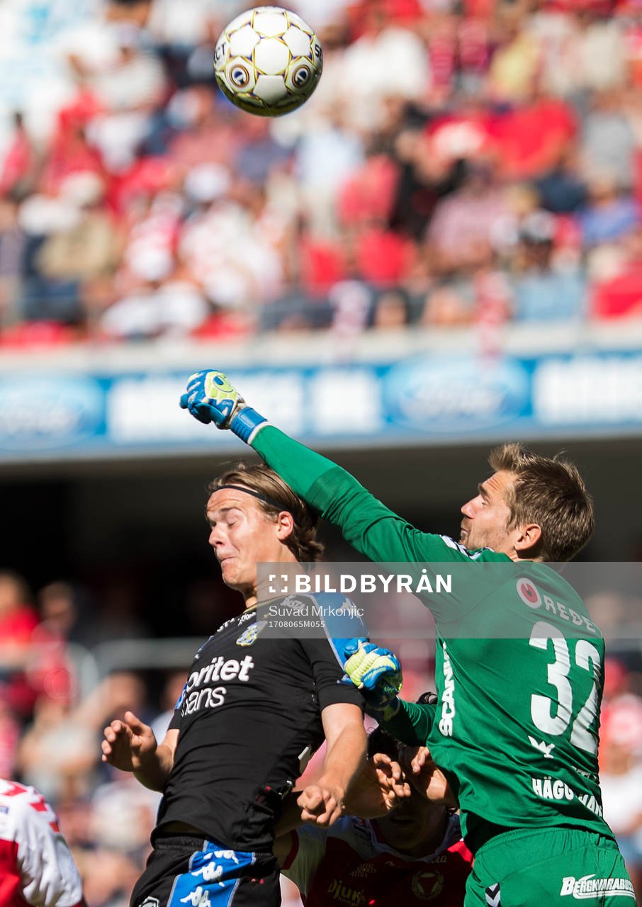 Kalmars målvakt Lucas Hägg-Johansson och IFK Göteborgs