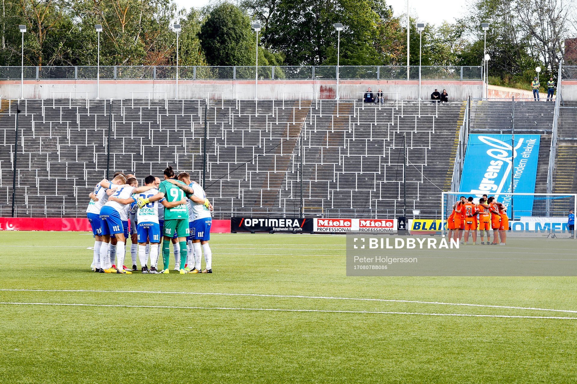 Tomt på AFC Eskilstunas läktarsektion