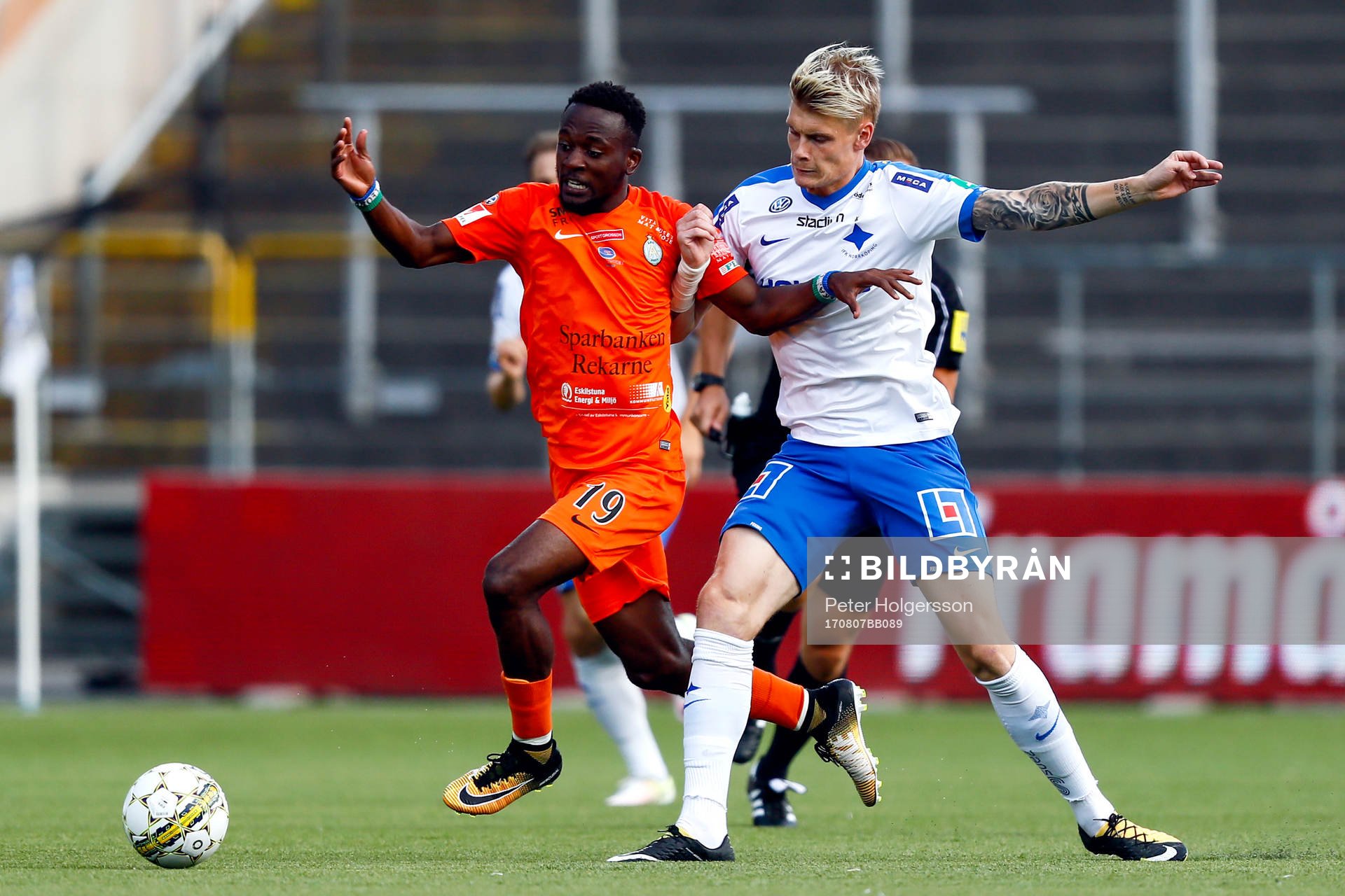 AFC Eskilstunas Mohamed Buya Turay och Norrköpings Eric