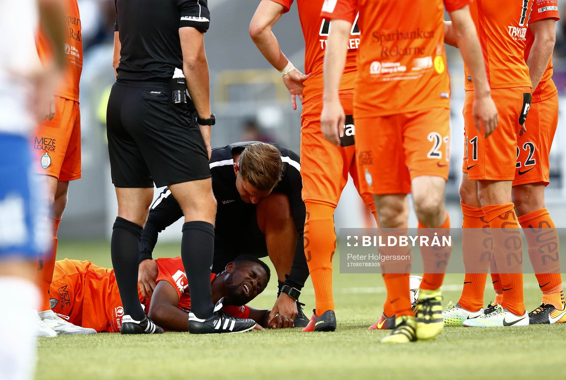 AFC Eskilstunas Mohamed Buya Turay skadad