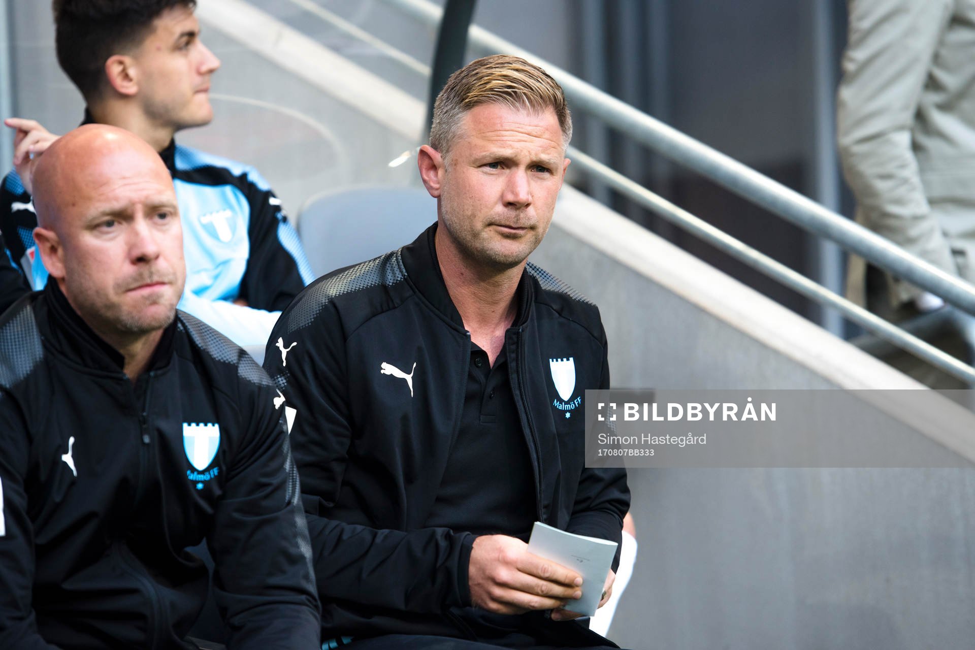 Malmö FFs tränare Magnus Pehrsson före fotbollsmatchen i