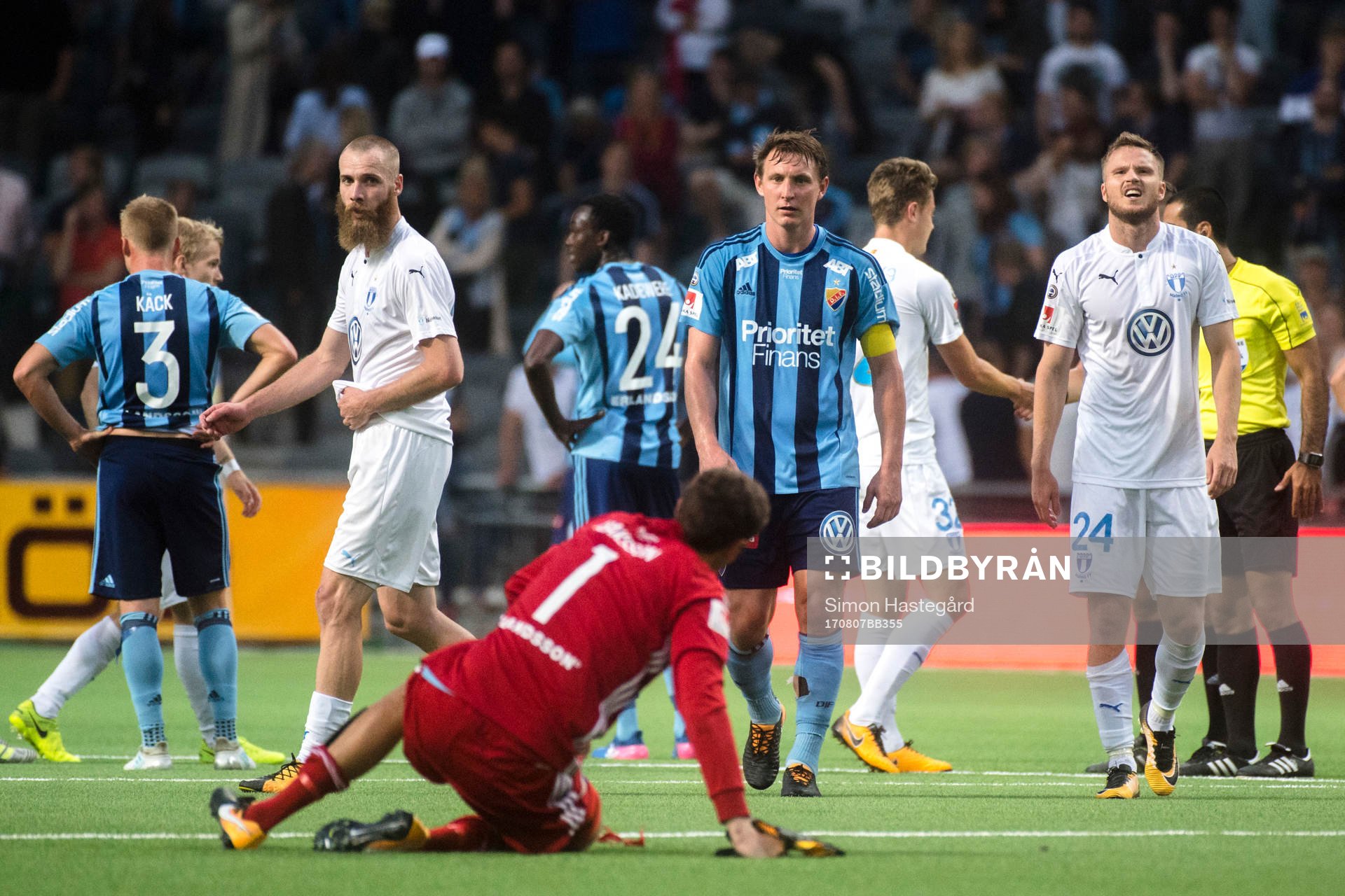 Djurgårdens målvakt Andreas Isaksson och Kim Källström