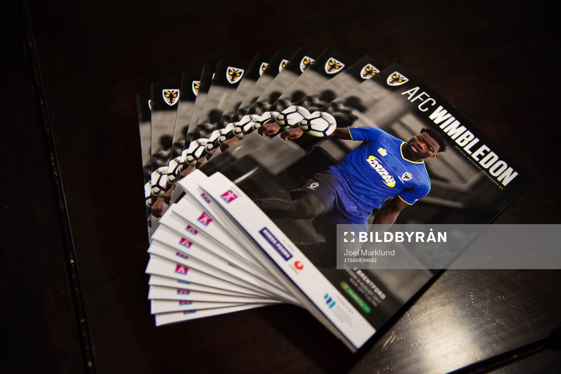 Matchprogram för fotbollsklubben AFC Wimbledon