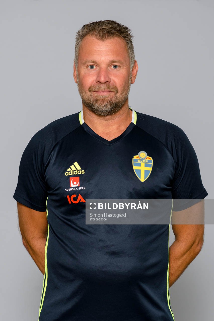 Per Fahlström, målvaktstränare i F15/02-landslaget poserar för porträtt den 9 augusti 2017 i Stockholm.