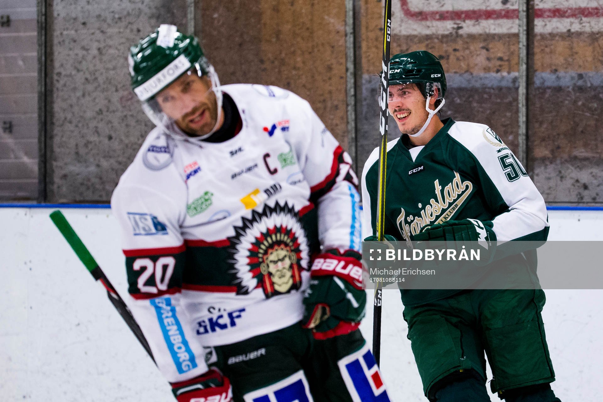 Färjestads Sebastian Erixon jublar