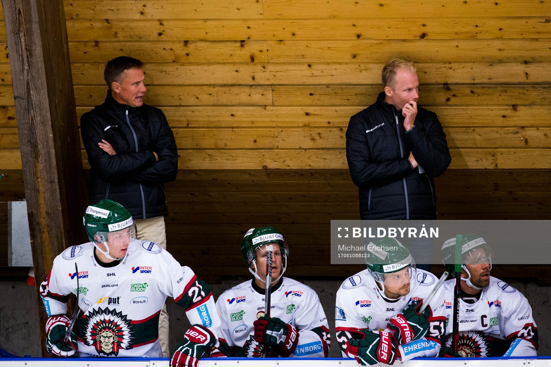 Frölundas tränare Roger Rönnberg och assisterande
