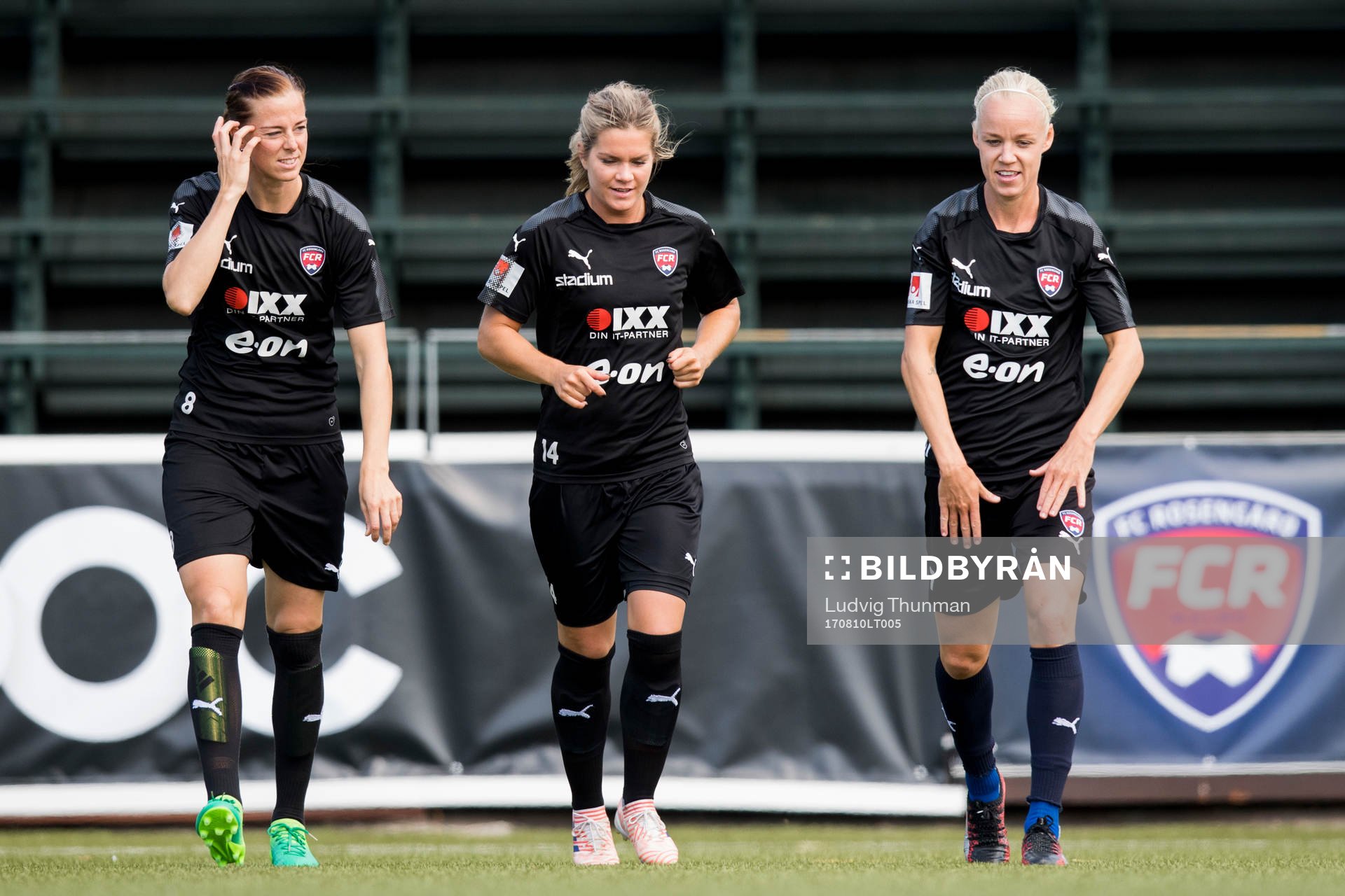 Lotta Schelin, Hanna Folkesson och Caroline Seger