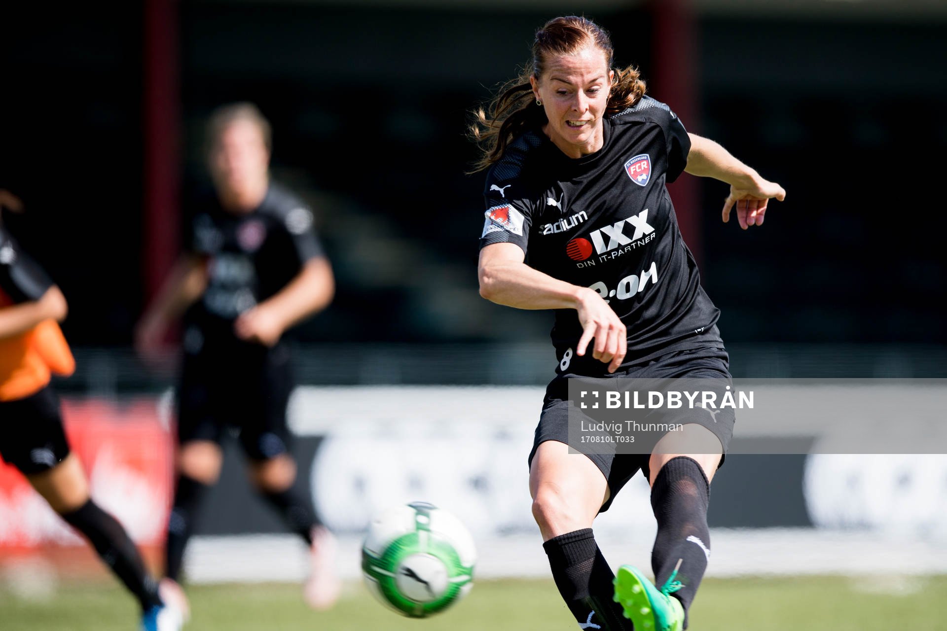 Lotta Schelin under en träning med FC Rosengård den 10 augusti 2017 i Malmö.
