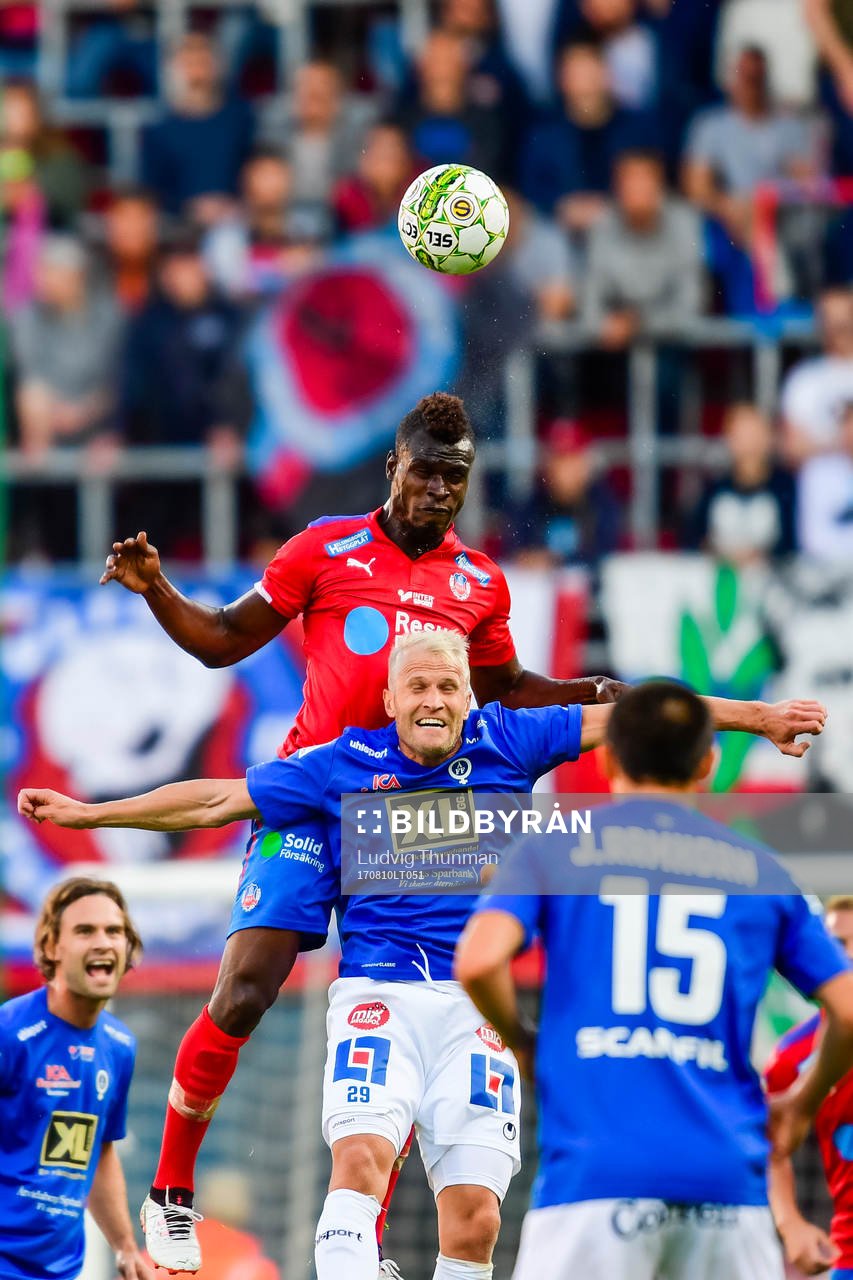 Helsingborgs Edwin Gyimah och Åtvidabergs Pekka Lagerblom