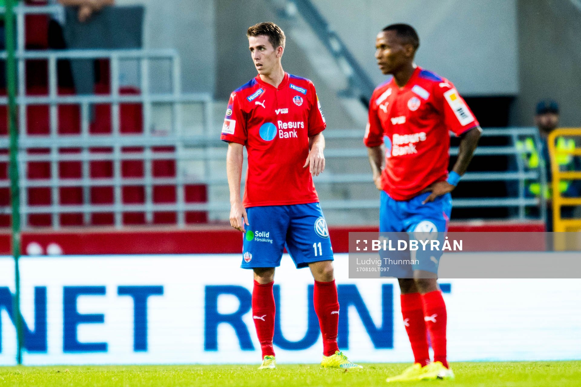 Helsingborgs Adam Eriksson och Bradley Surprise Ralani