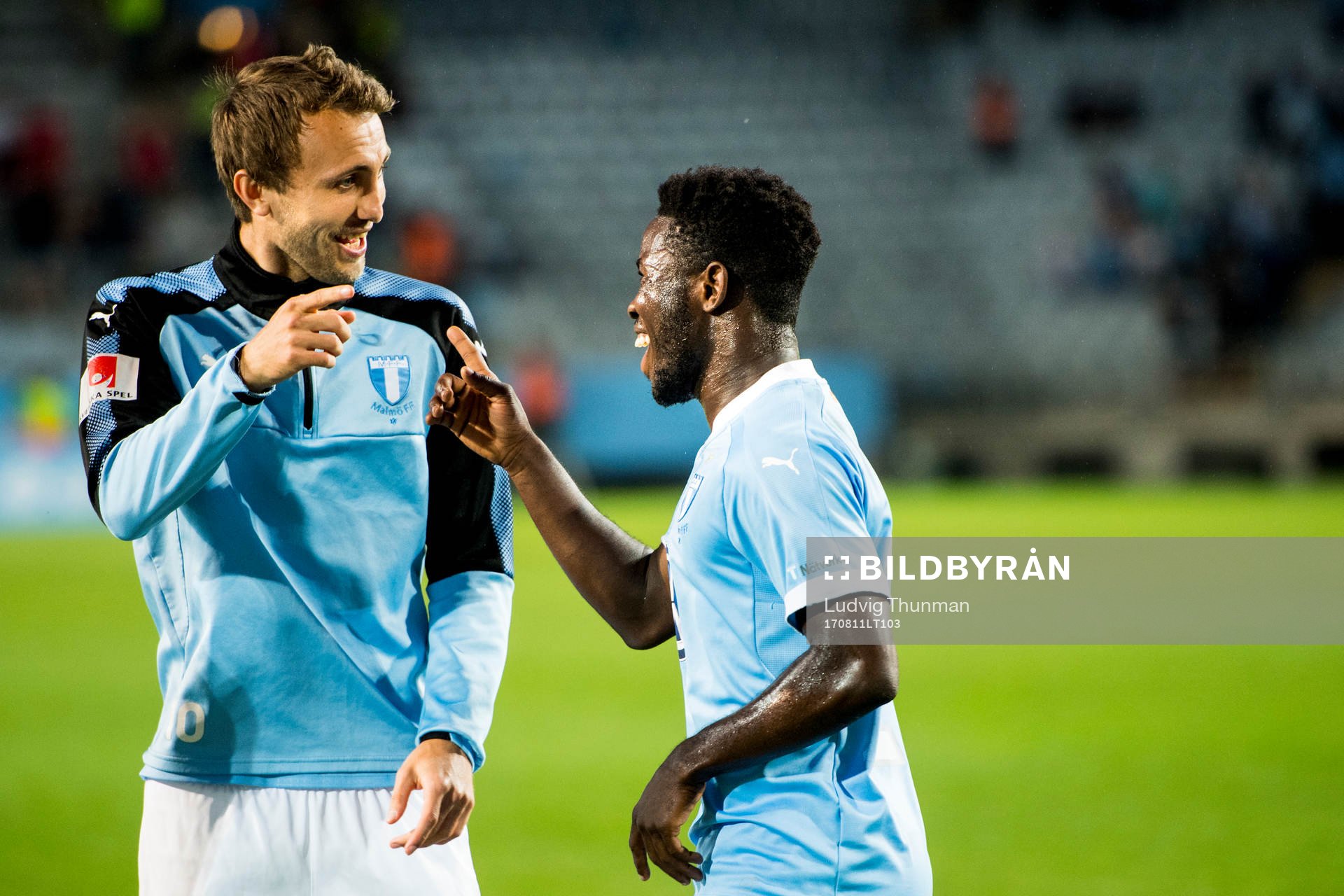 Malmö FFs Magnus Wolff Eikrem och Kingsley Sarfo