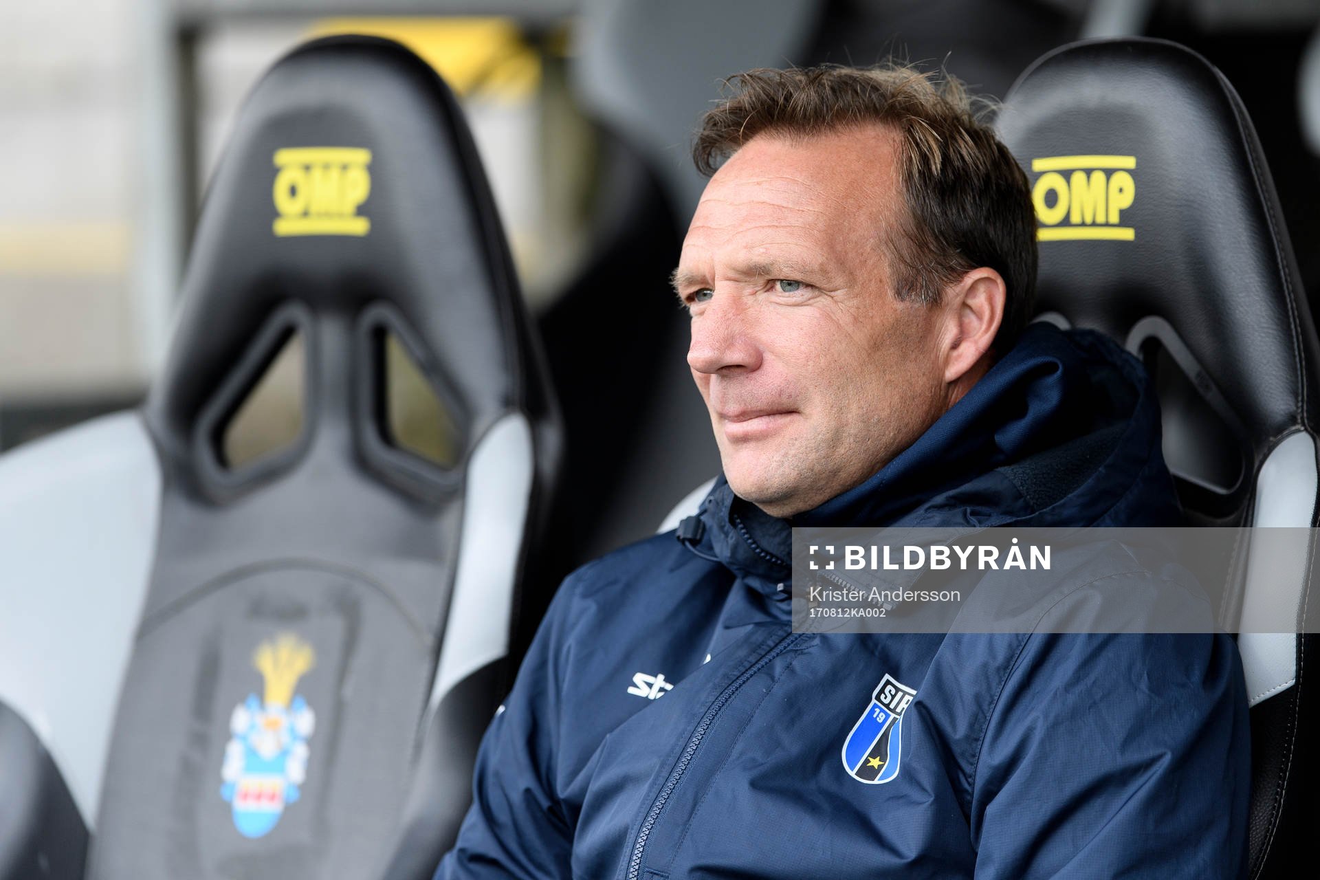 Sirius tränare Kim Bergstrand före fotbollsmatchen i