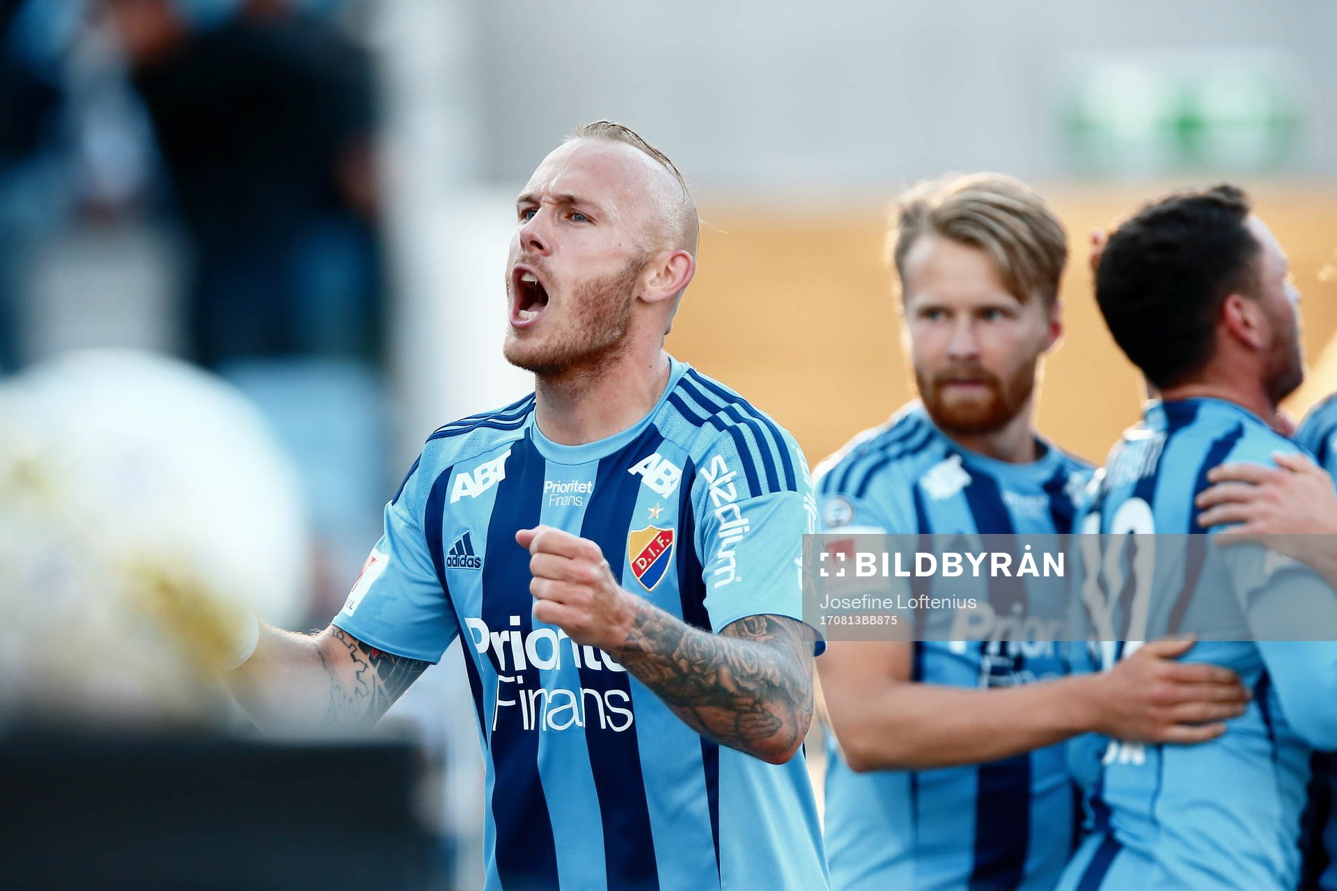 Djurgårdens Magnus Eriksson jublar