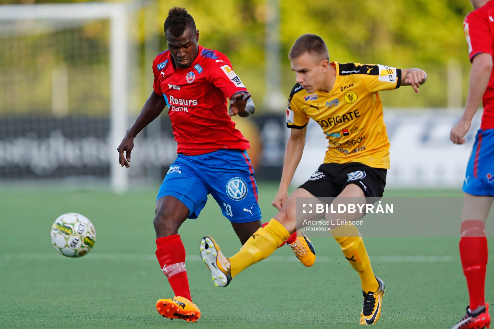 Helsingborgs Edwin Gyimah och Frejs Philip Wiström