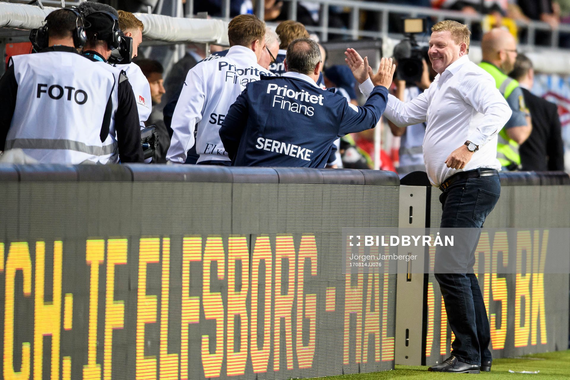 IFK Göteborgs tränare Alf Westerberg jublar