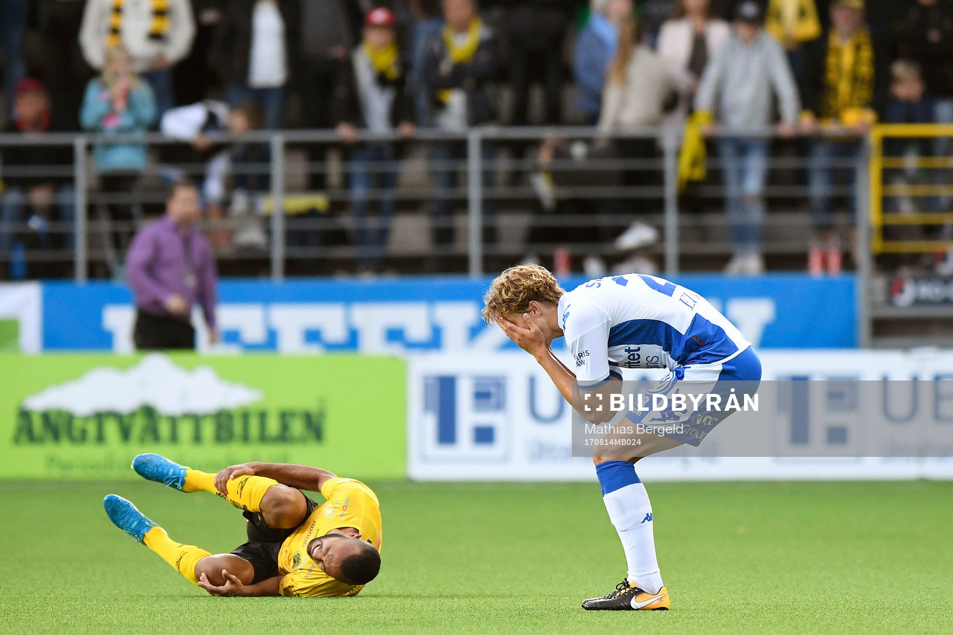 IFK Göteborgs Thomas Rogne reagerar