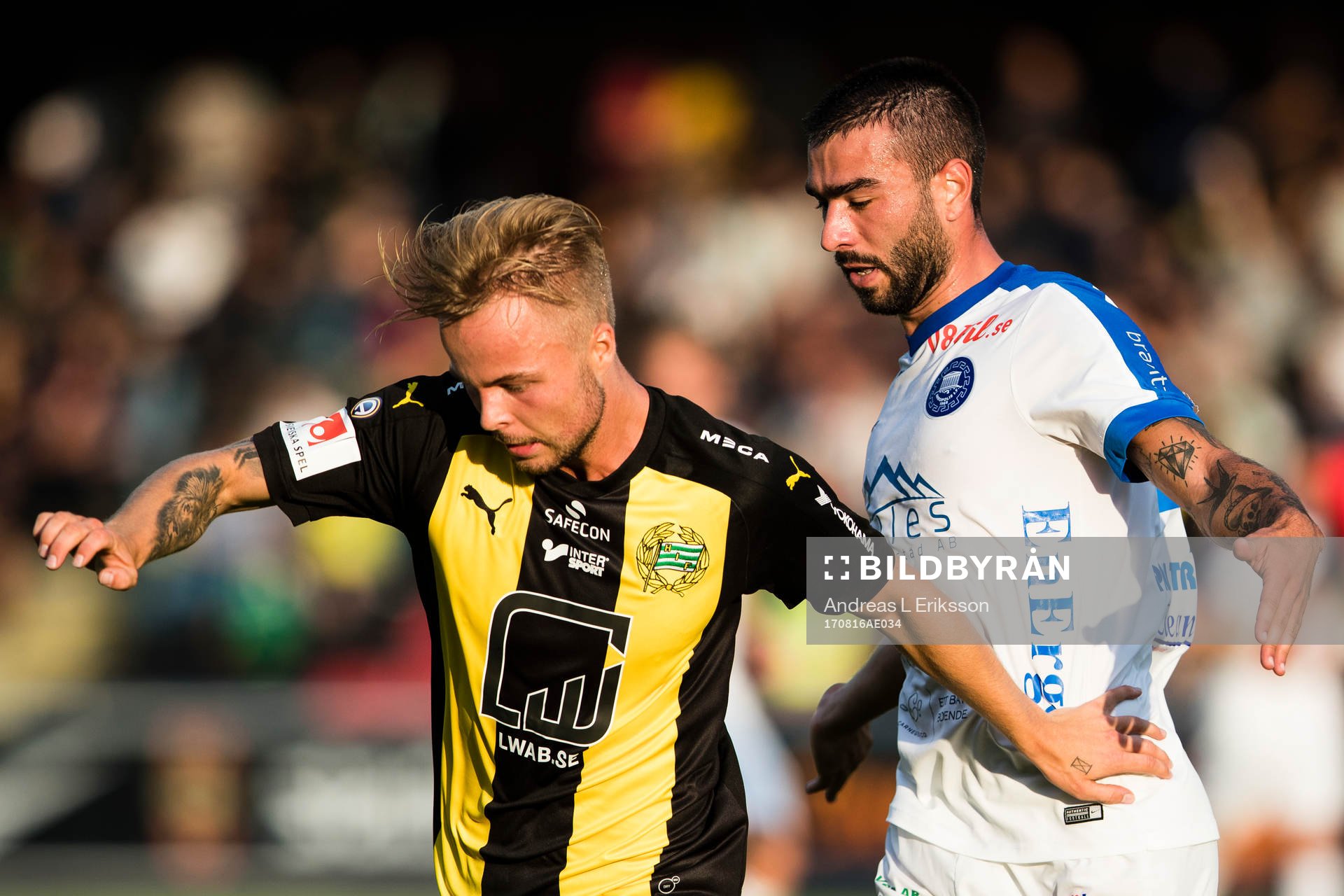 Hammarbys Sander Svendsen och Akropolis Makis Gezos