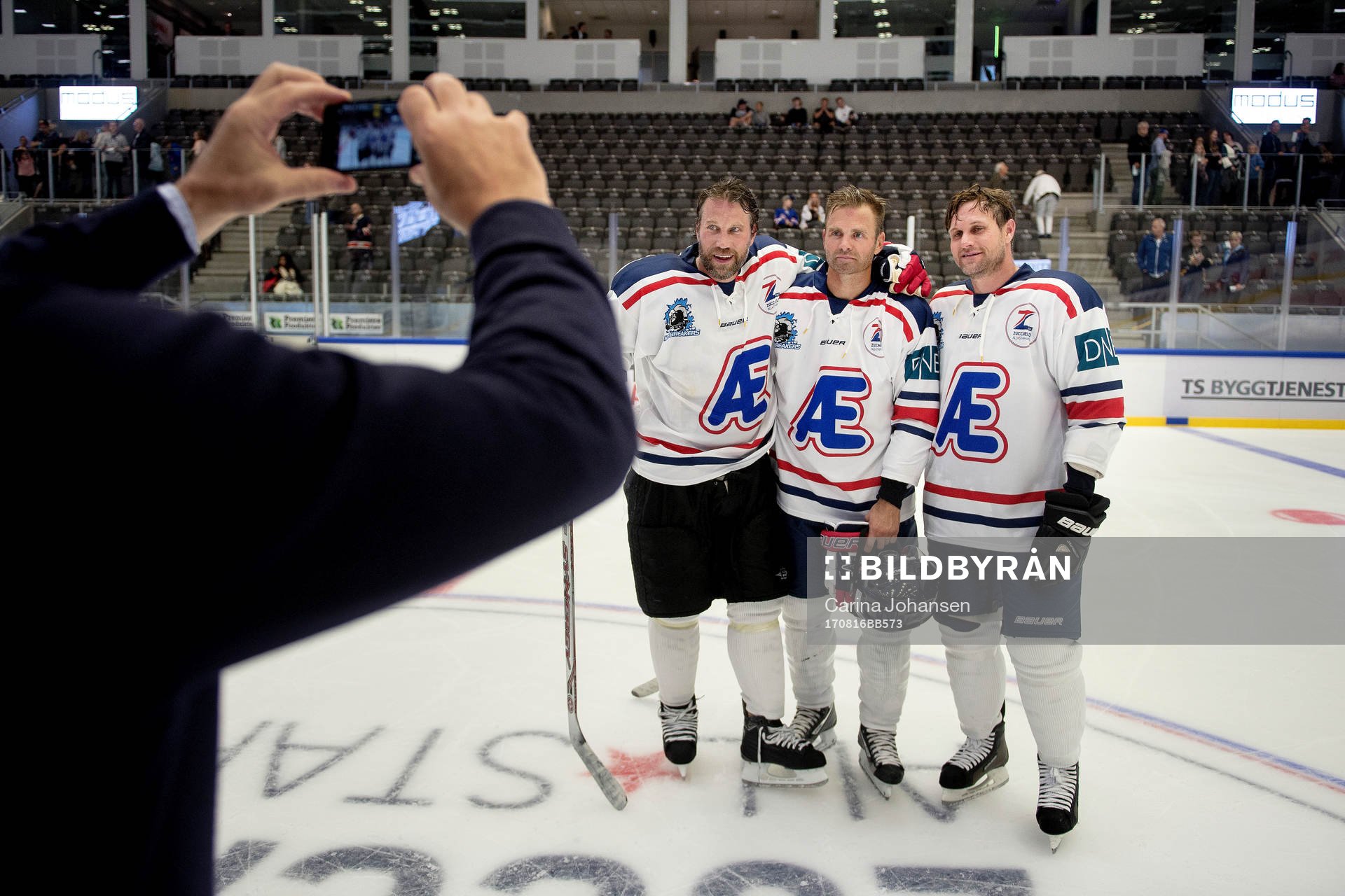 Icebreakers Peter Forsberg, Niklas Sundström och Markus