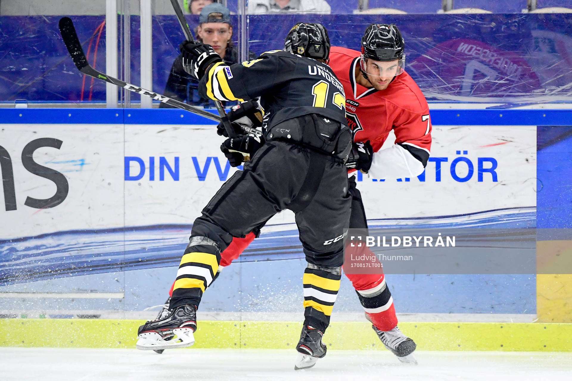Malmö Redhawks Nils Andersson och Panterns Emil Sandin
