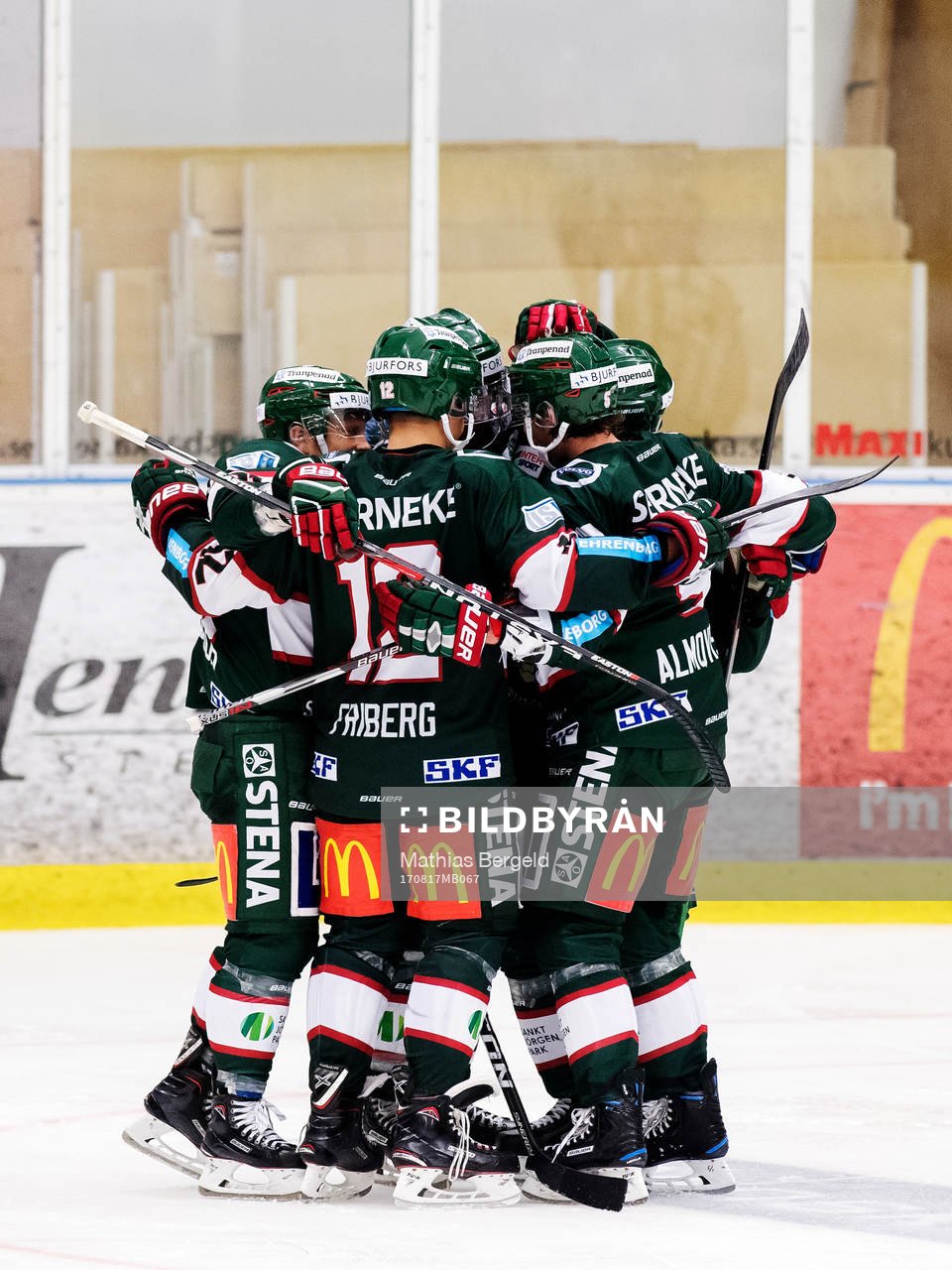 Frölundas Ryan Lasch, målskytten Joel Lundqvist, Adam