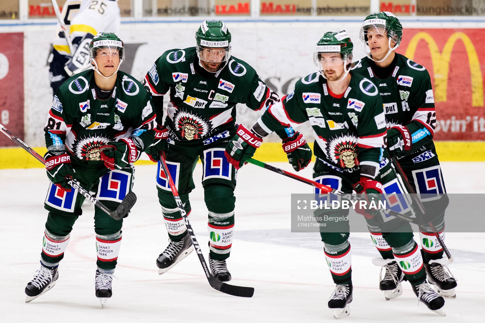 Frölundas Ryan Lasch, målskytten Joel Lundqvist, Adam