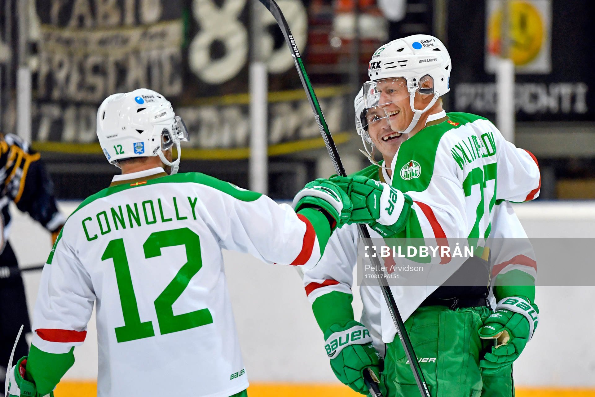 Rögles Jesper Williamsson, Jack Connolly och Bryan Lerg