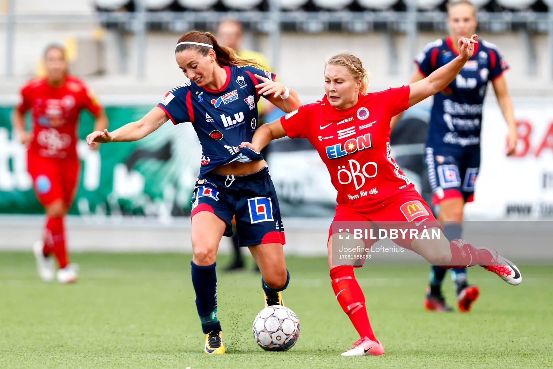 Linköpings Kosovare Asllani under fotbollsmatchen i Damallsvenskan mellan Linköping och Örebro den 18 augusti 2017 i Linköping.