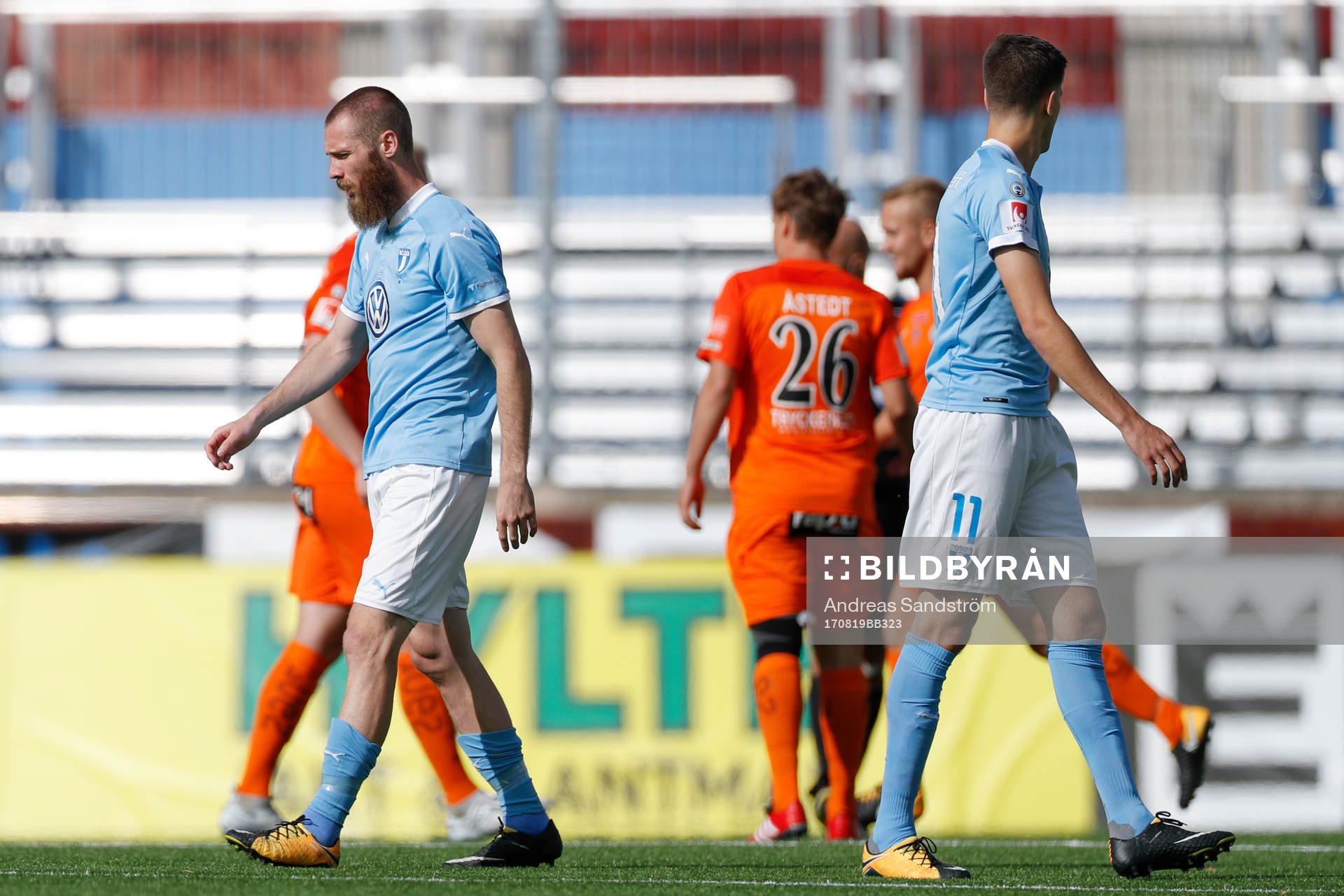 Malmö FFs Jo Inge Berget och Franz Brorsson deppar