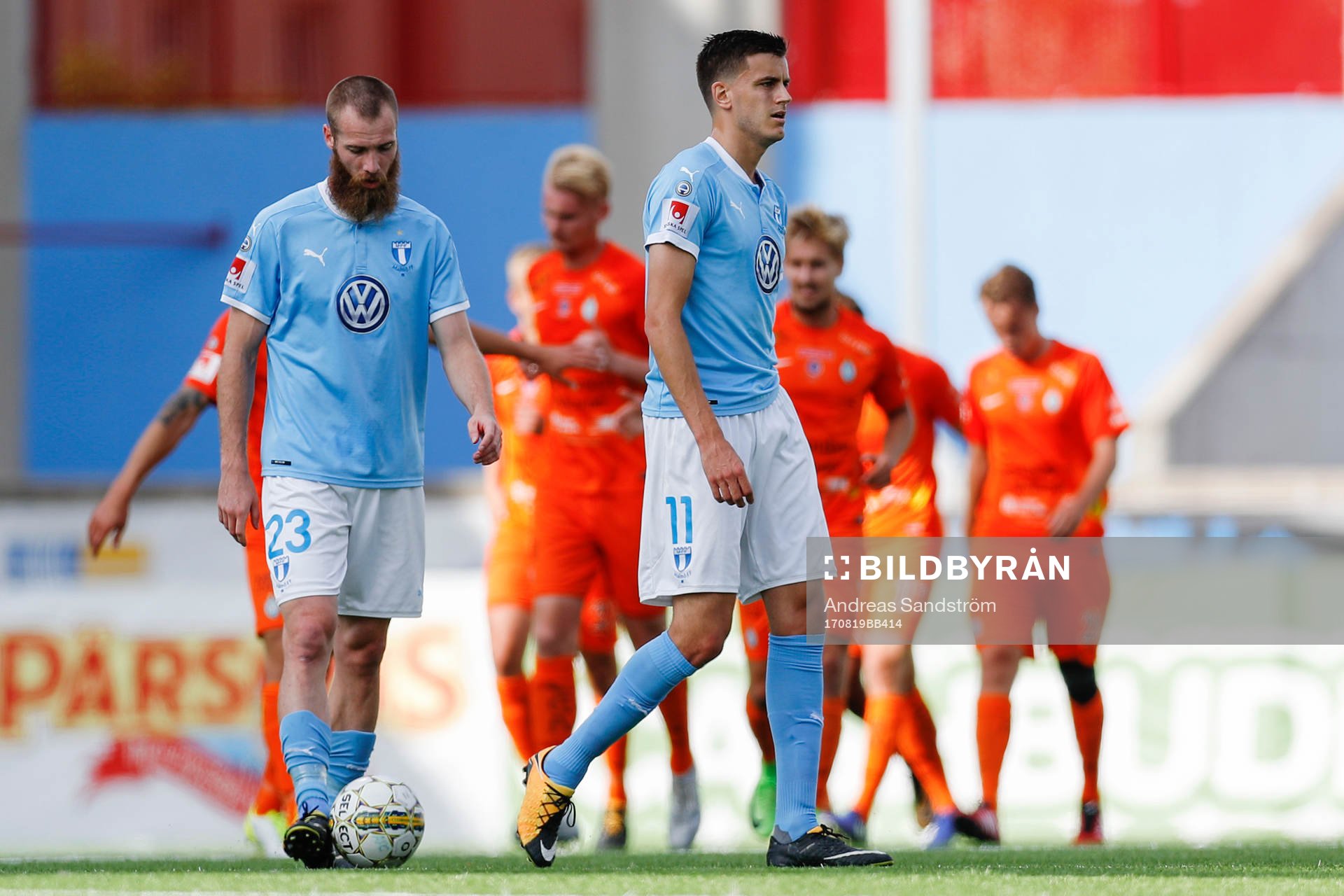 Malmö FFs Jo Inge Berget och Alexander Jeremejeff deppar