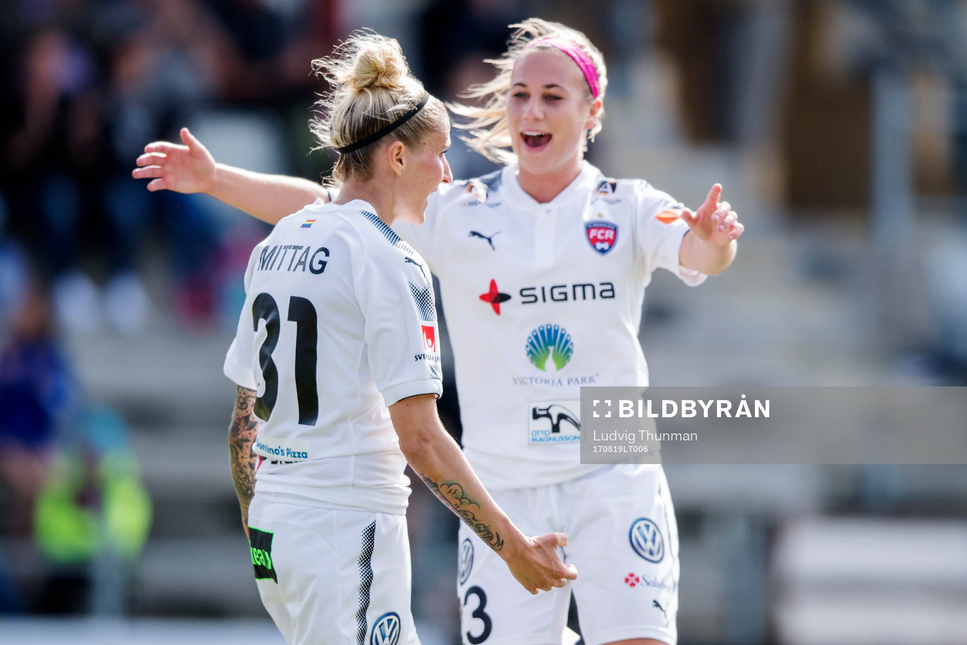 Rosengårds Anja Mittag gjorde 1-0-målet på straff och