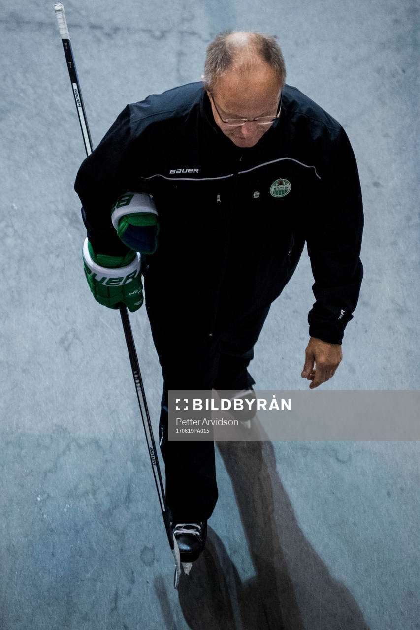 Rögles tränare Anders Eldebrink lämnar isen