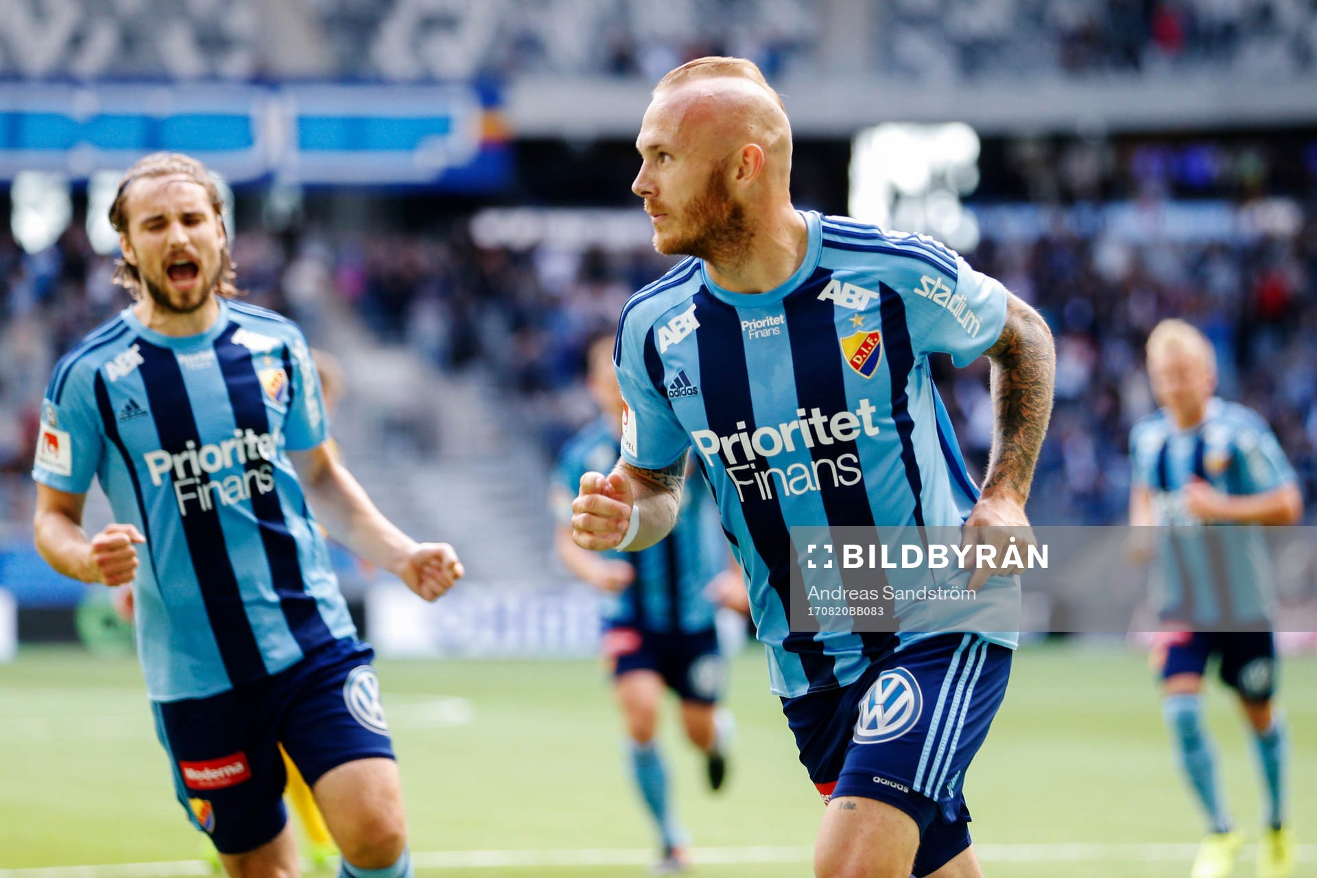 Djurgårdens Magnus Eriksson jublar