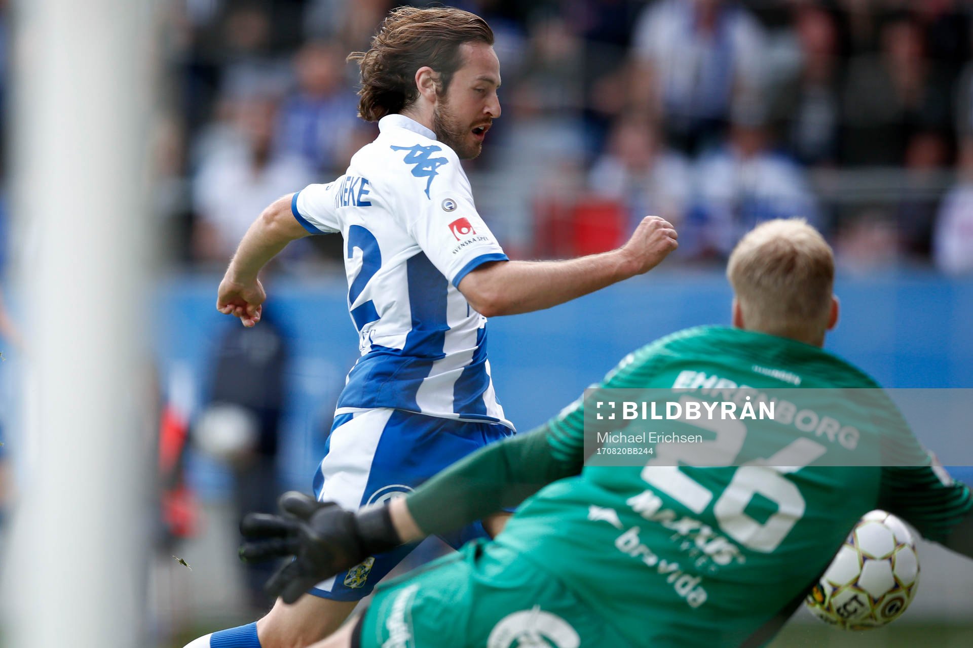 IFK Göteborgs Mikkel Diskerud med målchans mot Häckens