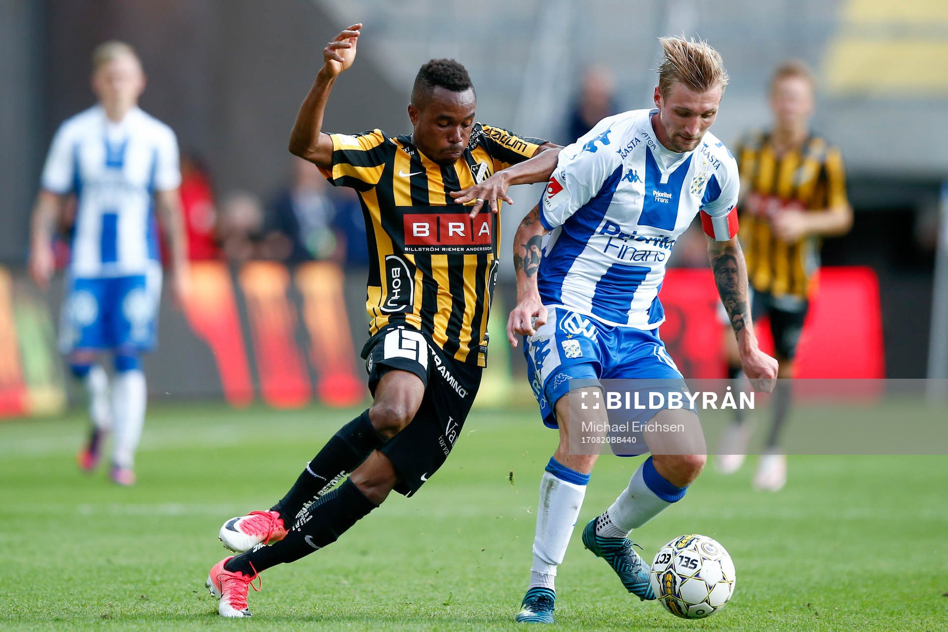 Häckens Nasiru Mohammed och IFK Göteborgs Sebastian