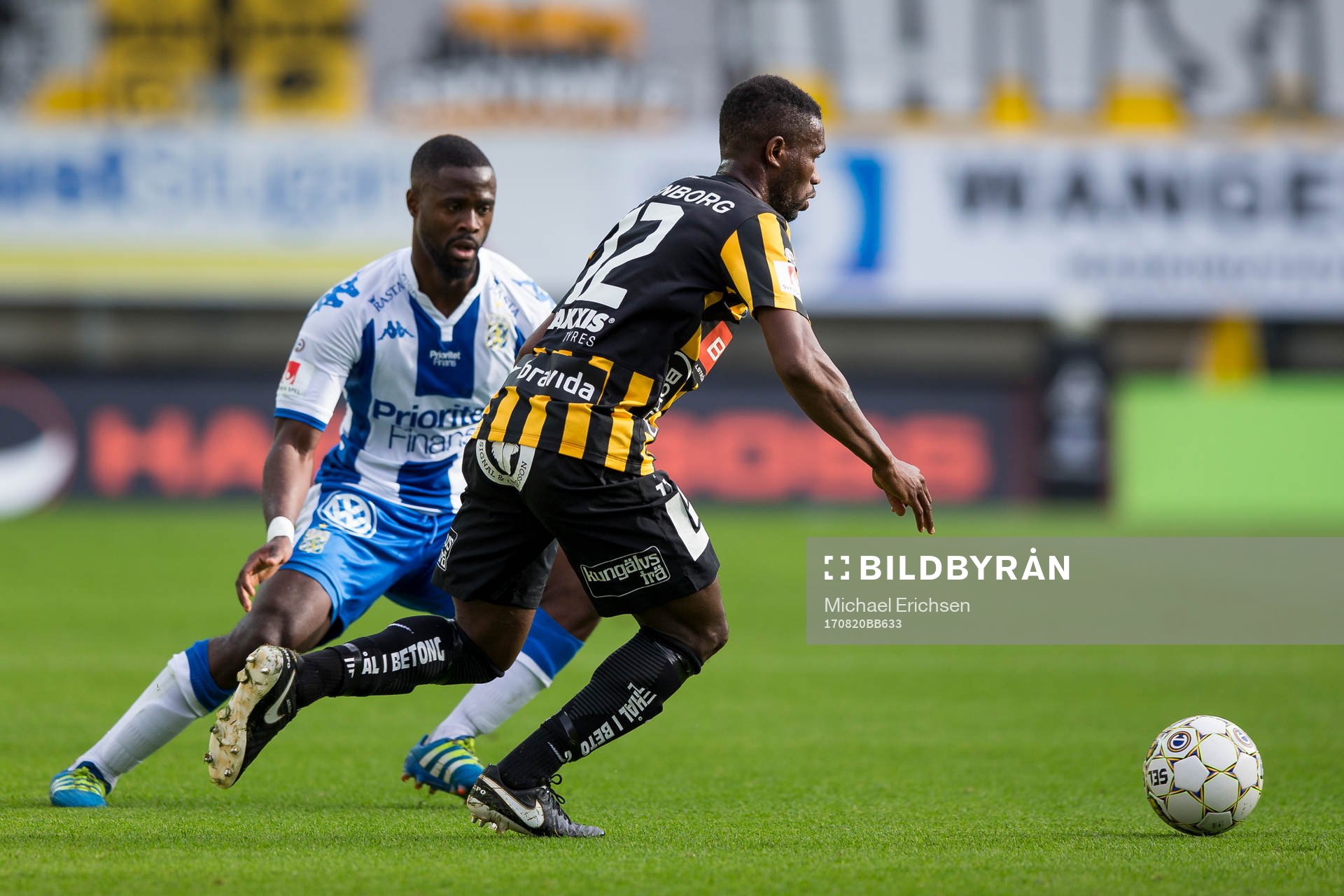 Häckens Mohammed Abubakari mot IFK Göteborgs Vajebah Sakor