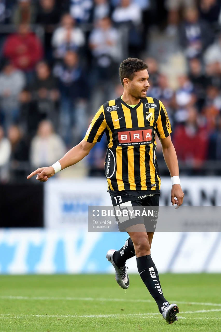 Häckens Mathias Ranégie under den allsvenska fotbollsmatchen mellan IFK Göteborg och Häcken den 20 augusti 2017 i Göteborg.