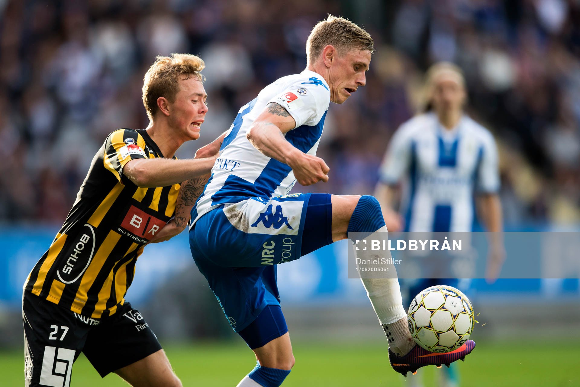 Häckens Joel Andersson och IFK Göteborgs Sören Rieks