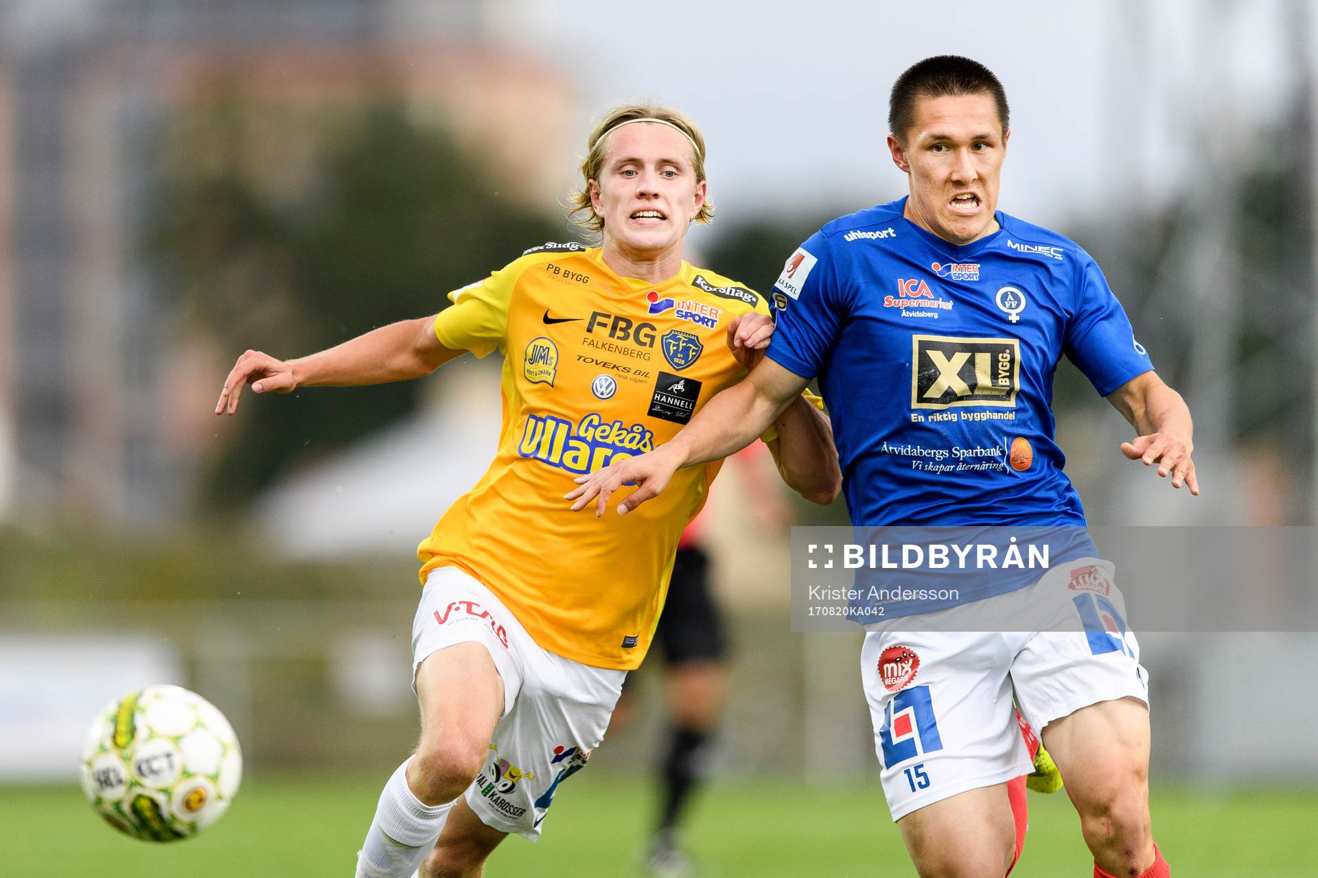 Falkenbergs Viktor Götesson och Åtvidabergs Johan Ramhorn