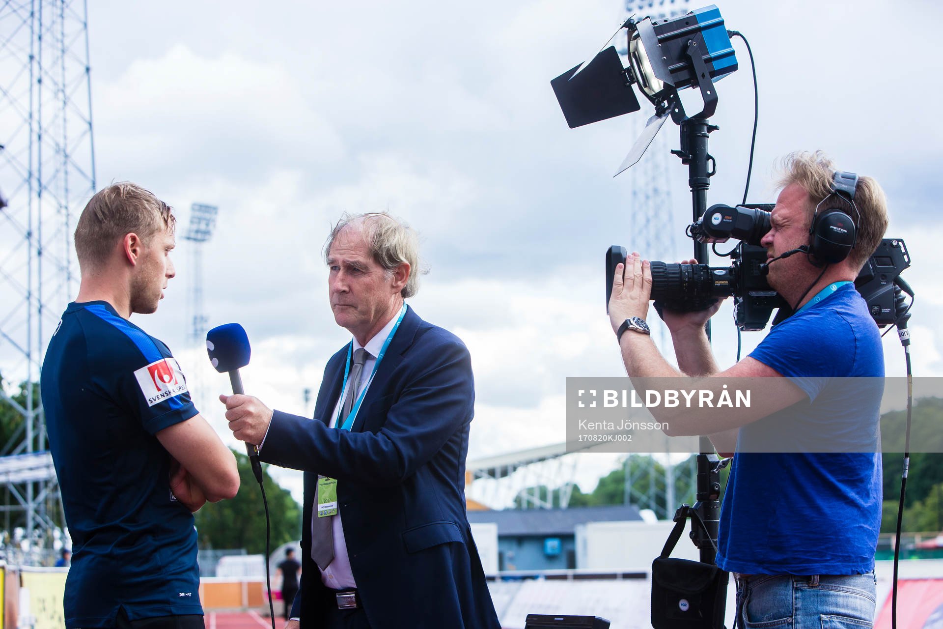 Cmores kommentator Anders Fredriksson intervjuar Sirius