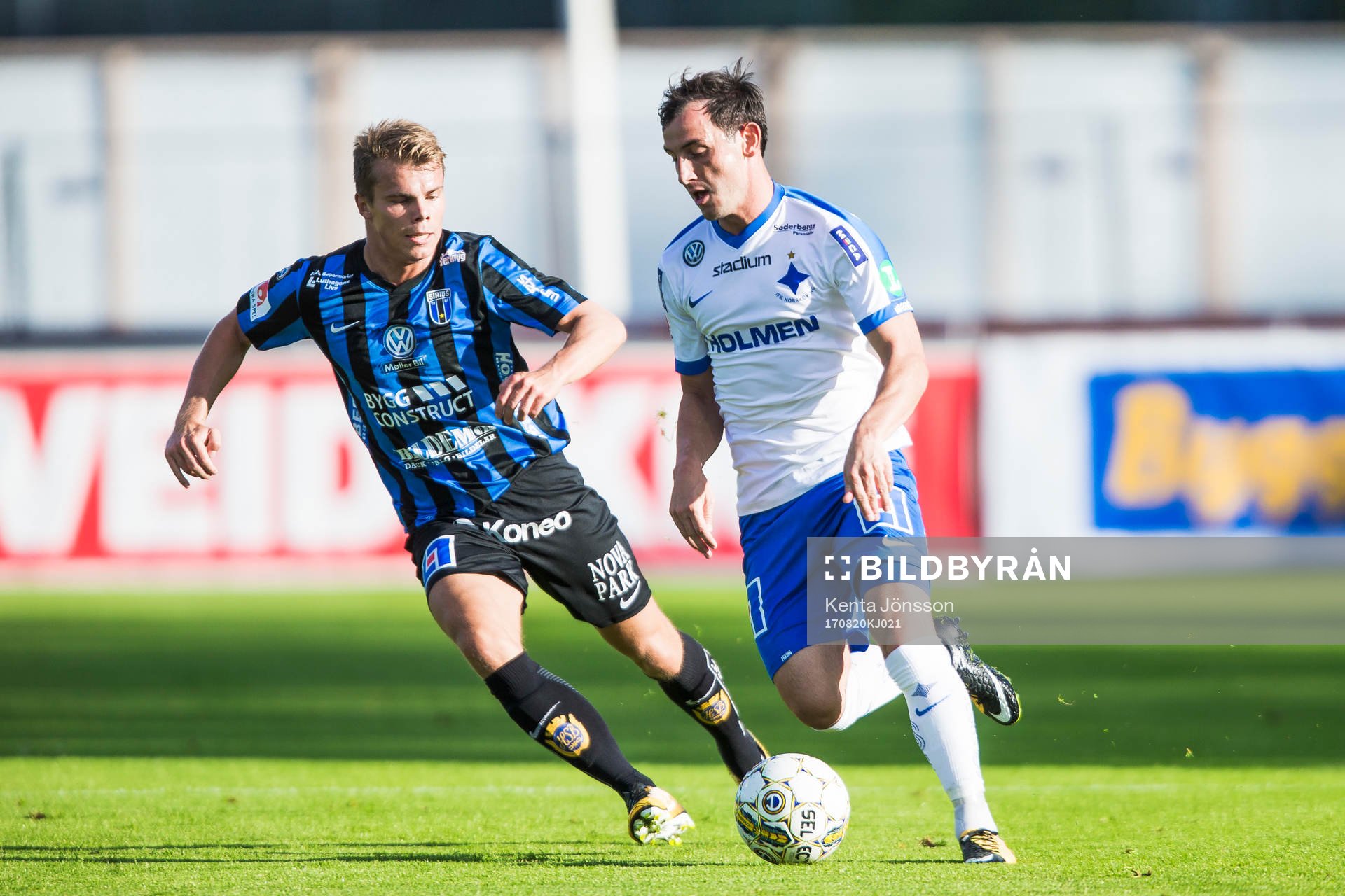 Norrköpings Nikola Tkalcic och Sirius Elias Andersson