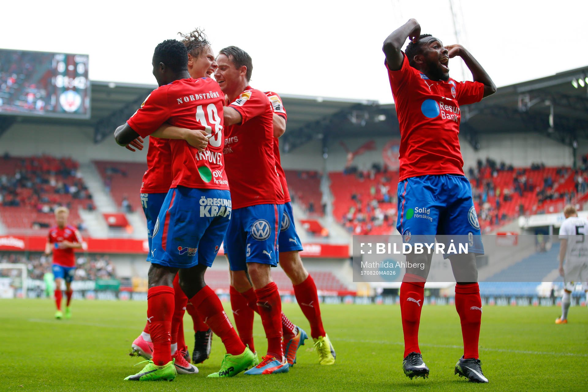 Helsingborgs Alex Timossi Andersson, Erik Kitolano, Johan