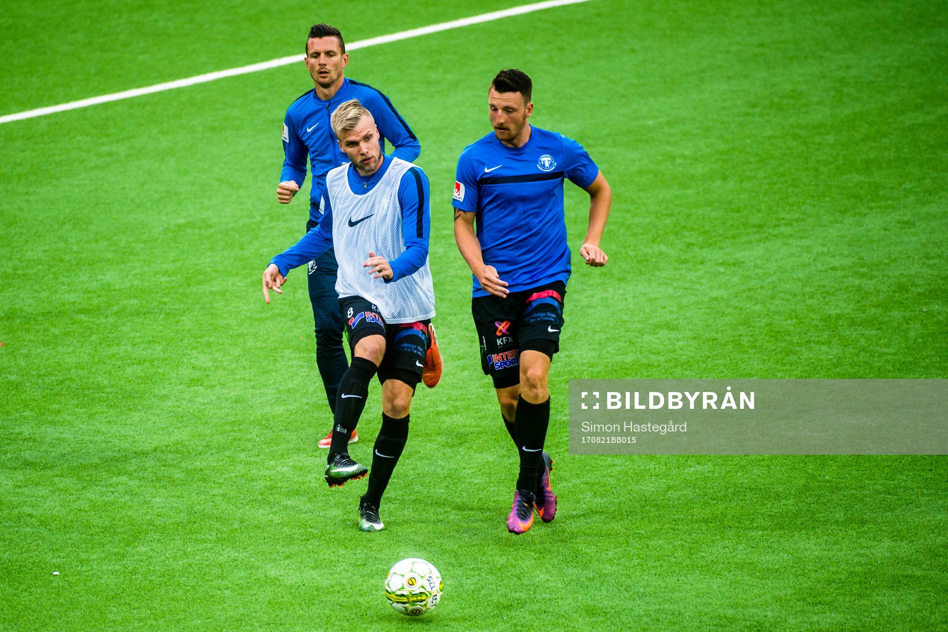 Trelleborgs Robin Nilsson före fotbollsmatchen i