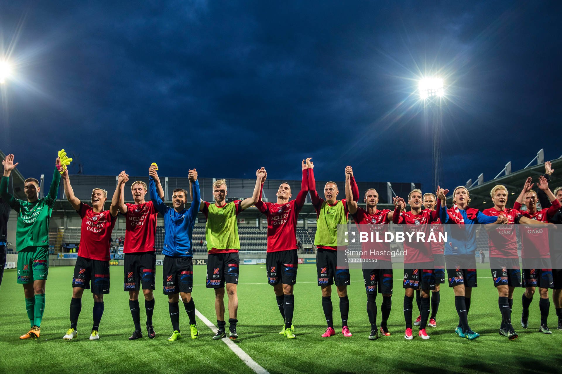 Trelleborgs spelare jublar