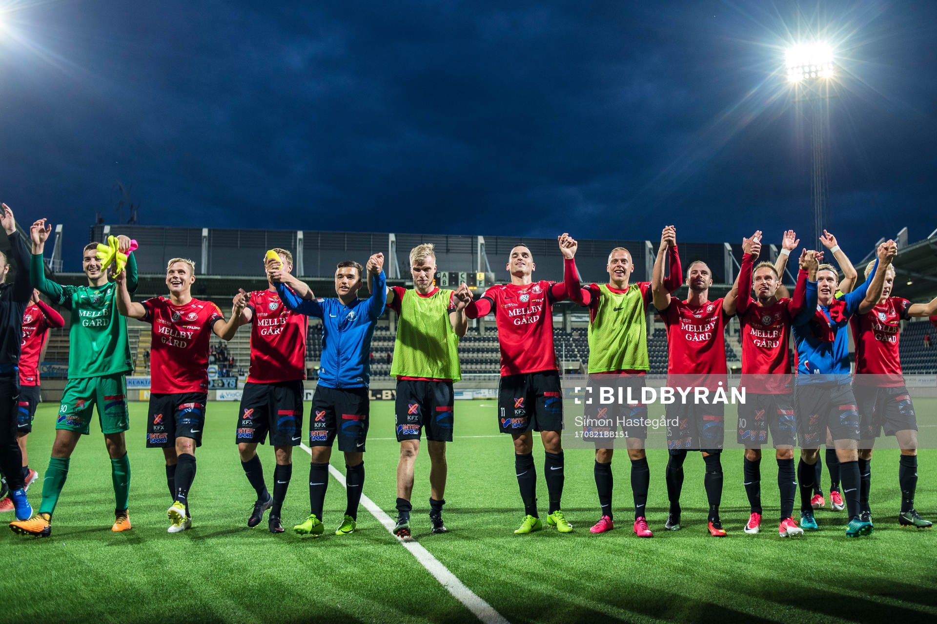 Trelleborgs spelare jublar