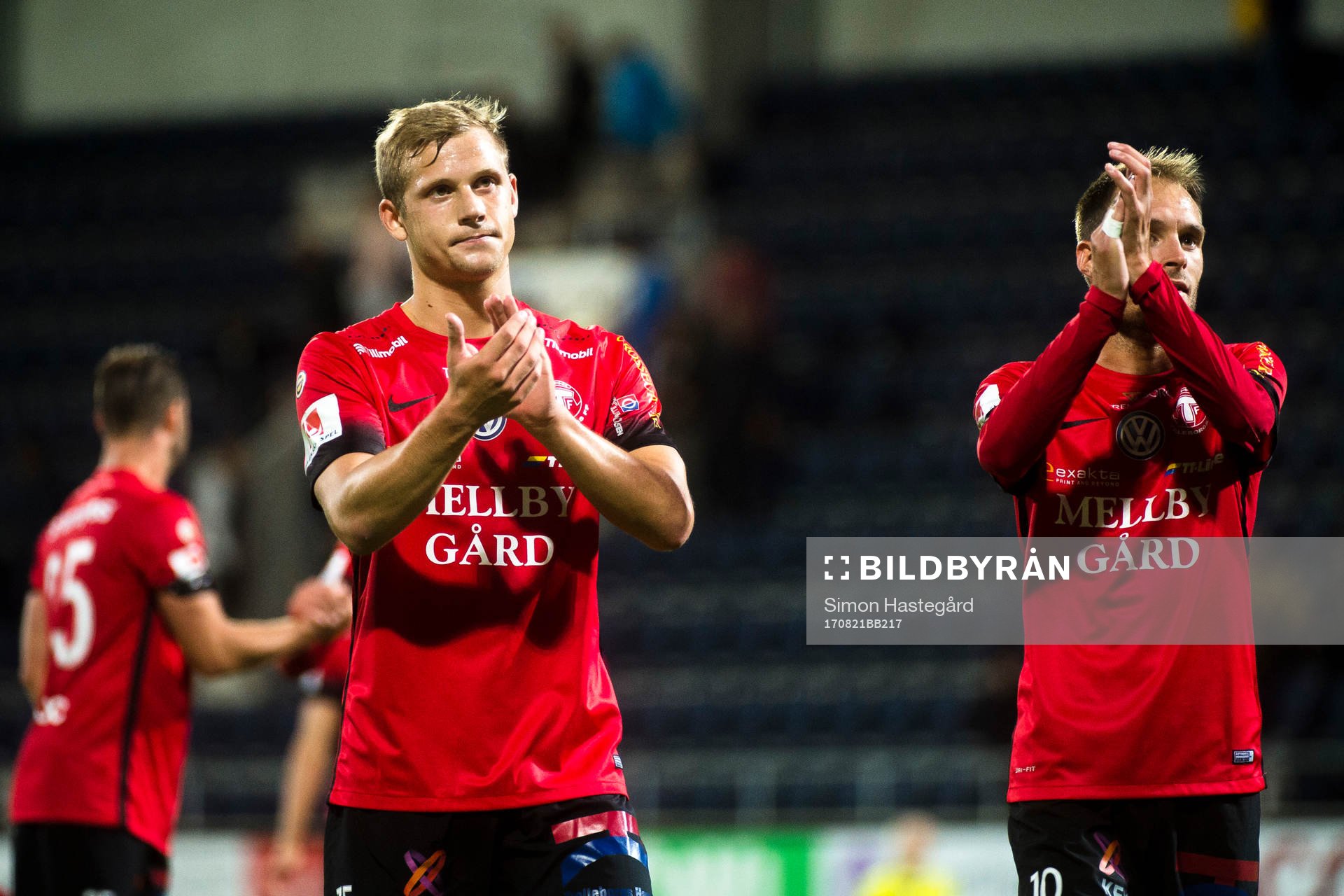 Trelleborgs Erik Andersson och Zoran Jovanovic jublar