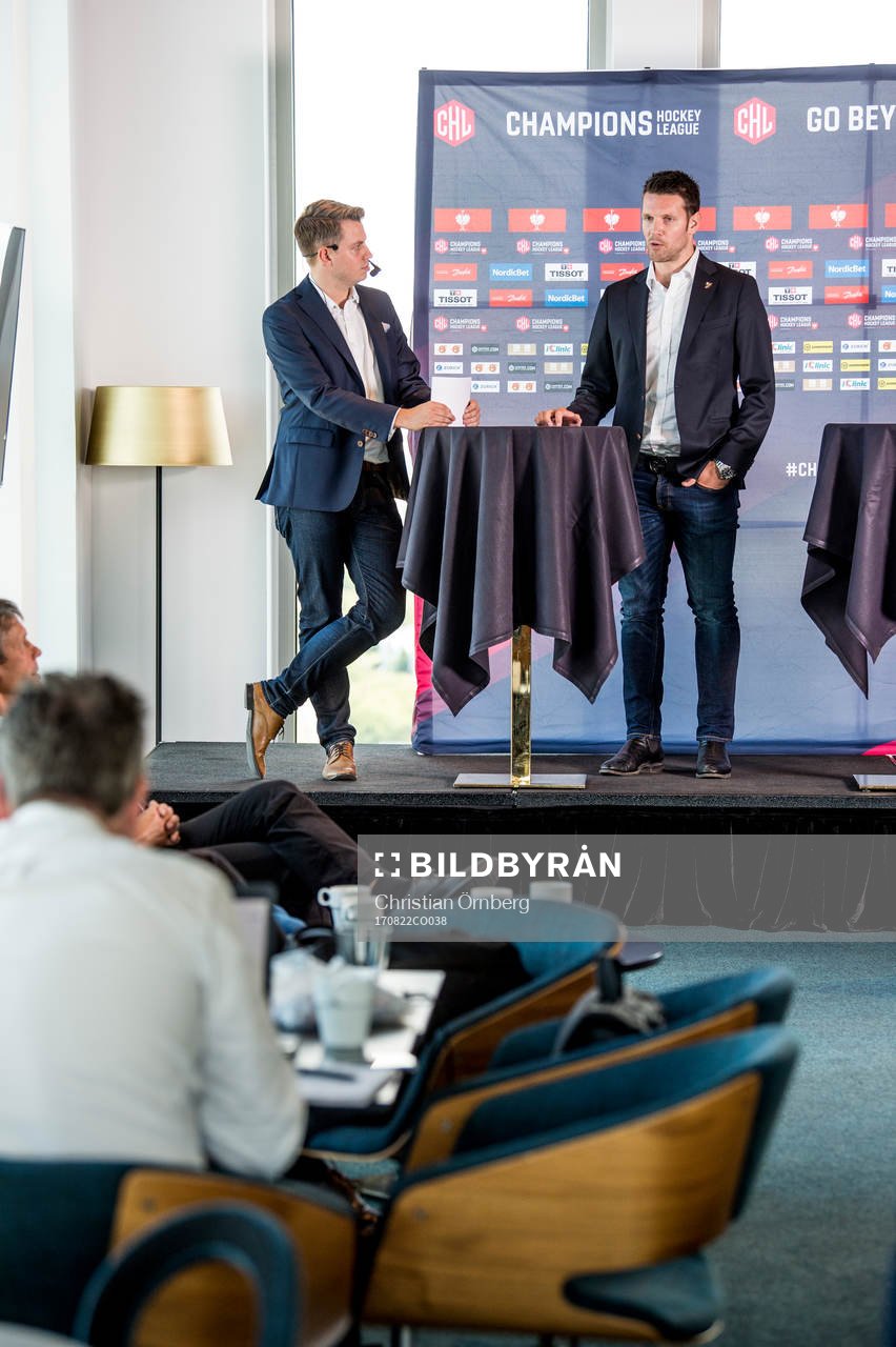 Konferencieren Christian Winnberg och Frölunda Indians