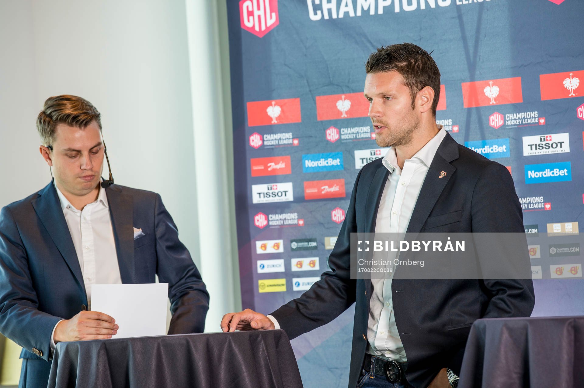 Konferencieren Christian Winnberg och Frölunda Indians