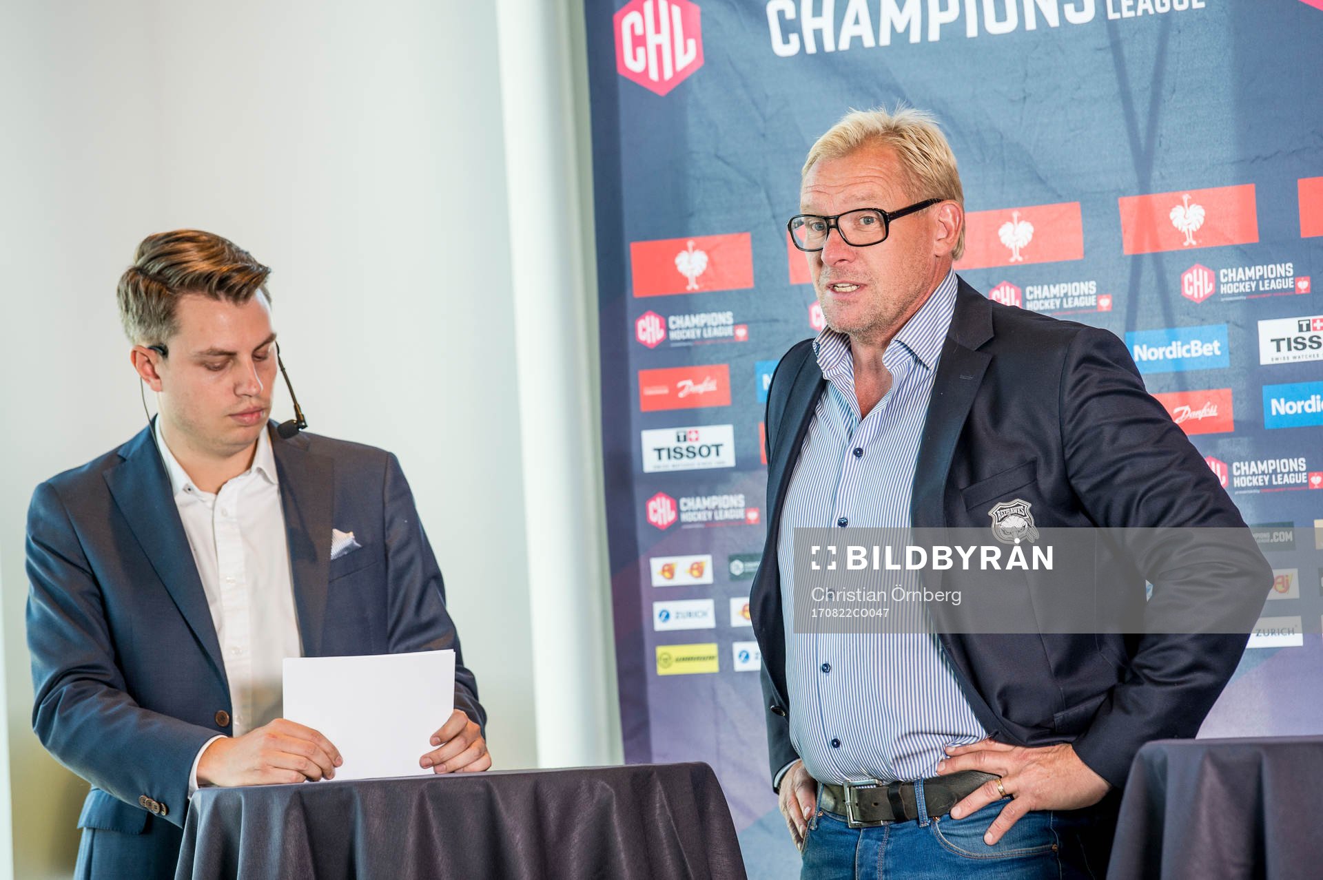 Konferencieren Christian Winnberg och Malmö Redhawks
