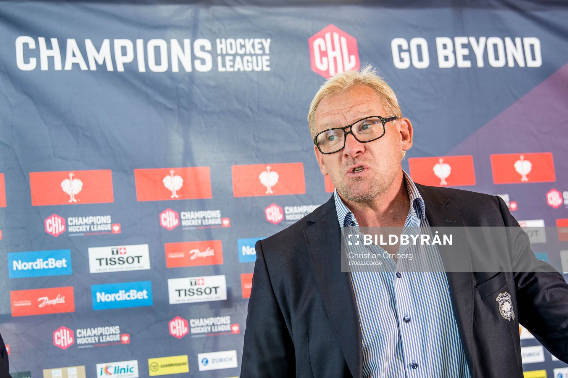 Malmö Redhawks Patrik Sylvegårdunder en presskonferens