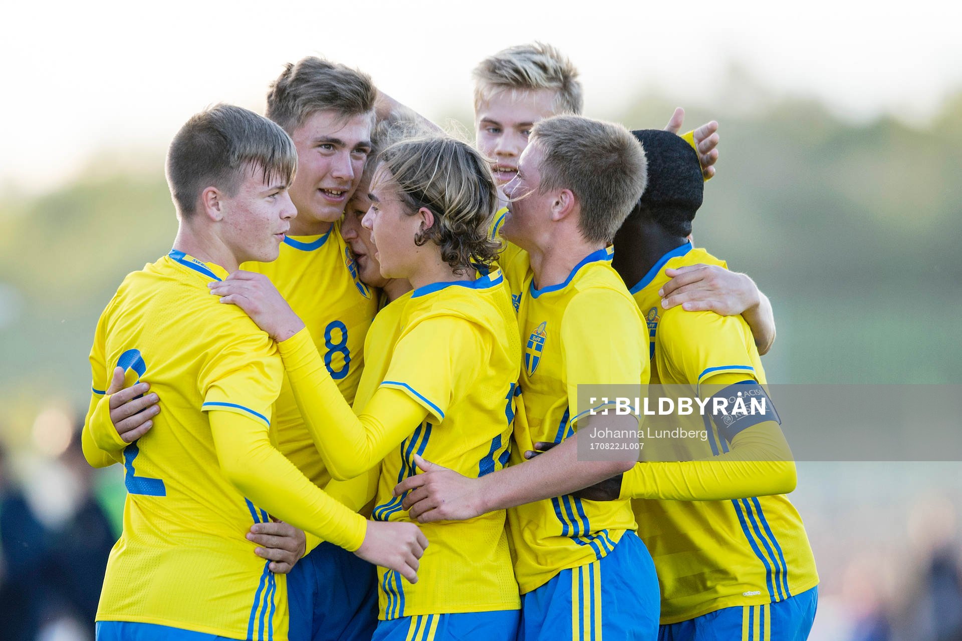 Sveriges spelare  med Viktor Widell, Aleksander Nilsson,